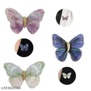 BAWREE Multicolor Butterfly Brooch Coat Suit Saree Combo Brooches Pin For Women